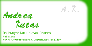 andrea kutas business card